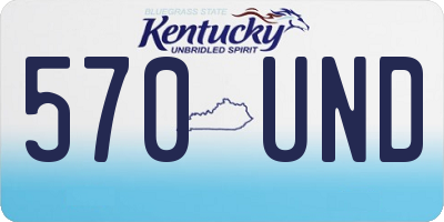 KY license plate 570UND