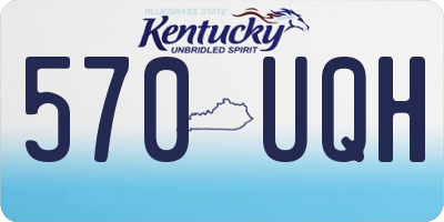 KY license plate 570UQH