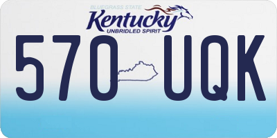 KY license plate 570UQK