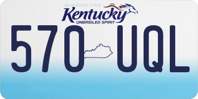 KY license plate 570UQL