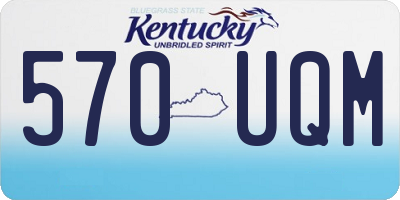 KY license plate 570UQM
