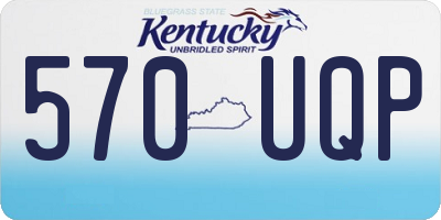 KY license plate 570UQP
