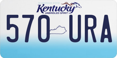 KY license plate 570URA