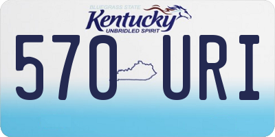 KY license plate 570URI