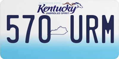 KY license plate 570URM
