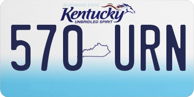 KY license plate 570URN