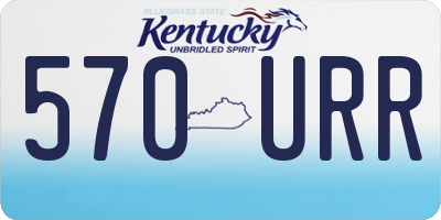 KY license plate 570URR