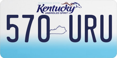 KY license plate 570URU