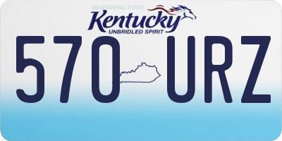 KY license plate 570URZ