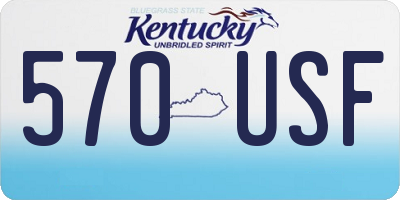 KY license plate 570USF