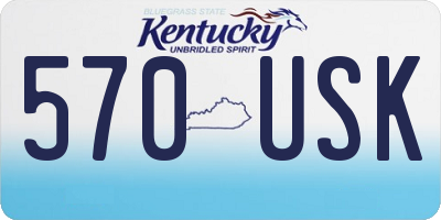 KY license plate 570USK