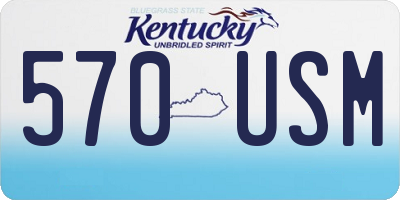 KY license plate 570USM