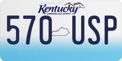 KY license plate 570USP