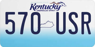 KY license plate 570USR