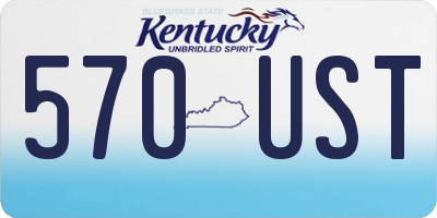 KY license plate 570UST