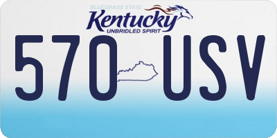 KY license plate 570USV
