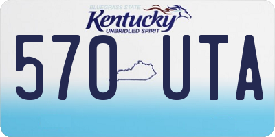 KY license plate 570UTA