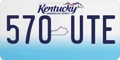 KY license plate 570UTE