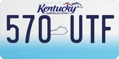 KY license plate 570UTF