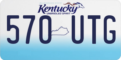 KY license plate 570UTG
