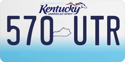KY license plate 570UTR