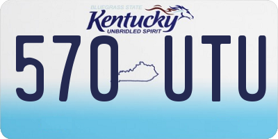 KY license plate 570UTU