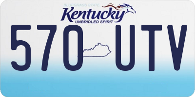 KY license plate 570UTV