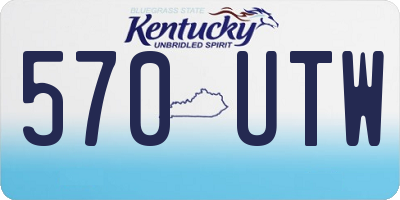 KY license plate 570UTW