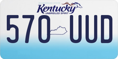 KY license plate 570UUD