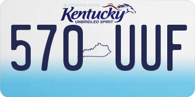 KY license plate 570UUF