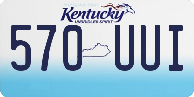 KY license plate 570UUI