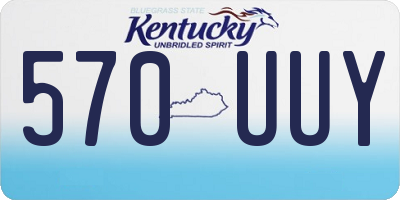 KY license plate 570UUY