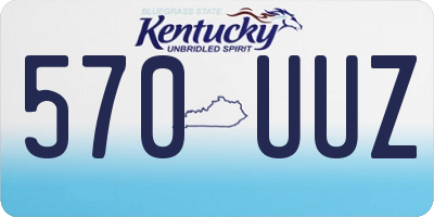 KY license plate 570UUZ