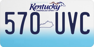 KY license plate 570UVC