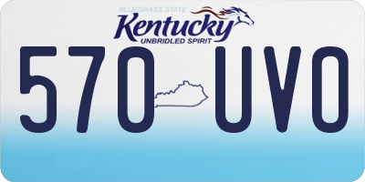 KY license plate 570UVO