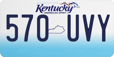 KY license plate 570UVY