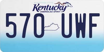 KY license plate 570UWF