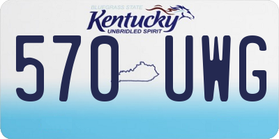 KY license plate 570UWG
