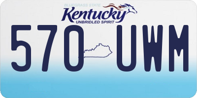 KY license plate 570UWM