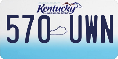 KY license plate 570UWN
