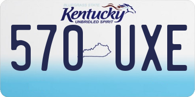 KY license plate 570UXE