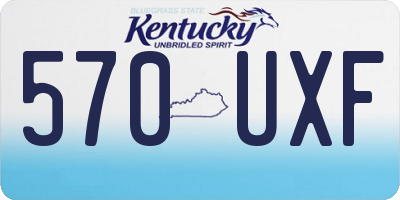 KY license plate 570UXF