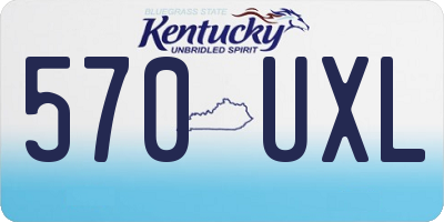 KY license plate 570UXL