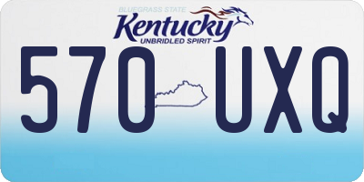 KY license plate 570UXQ