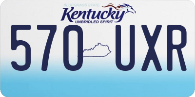KY license plate 570UXR
