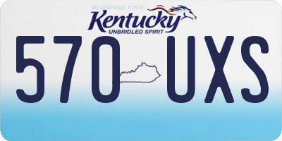 KY license plate 570UXS