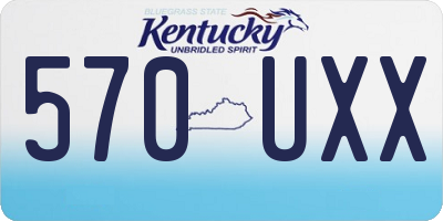 KY license plate 570UXX