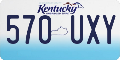 KY license plate 570UXY