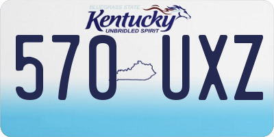KY license plate 570UXZ