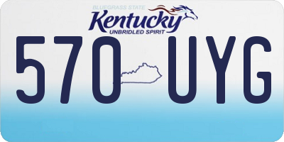KY license plate 570UYG